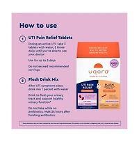 Uqora Uti Pain Maximum Relief and Flush Convenience Bundle - Pink Lemonade Flavor
