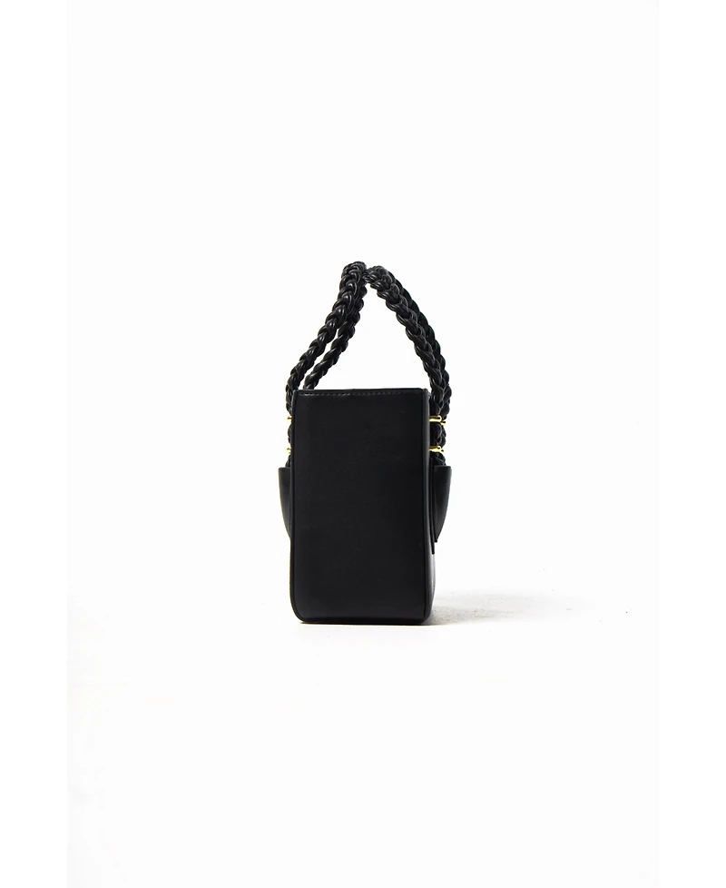 Mesan Women's Boxy Tote with Gold Hardware