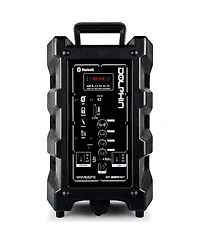 Dolphin Audio Bluetooth Karaoke Loudspeaker System with Dynamic Spin Led Lights and Microphone Dj Party Speaker