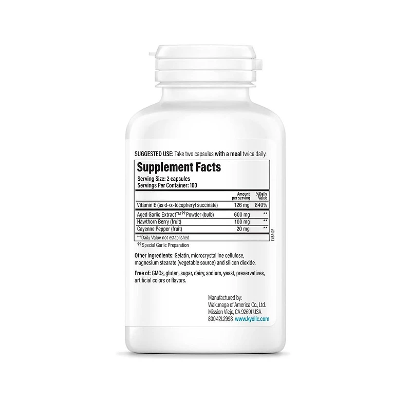 Kyolic Aged Garlic Extract Formula 106, Circulation Health