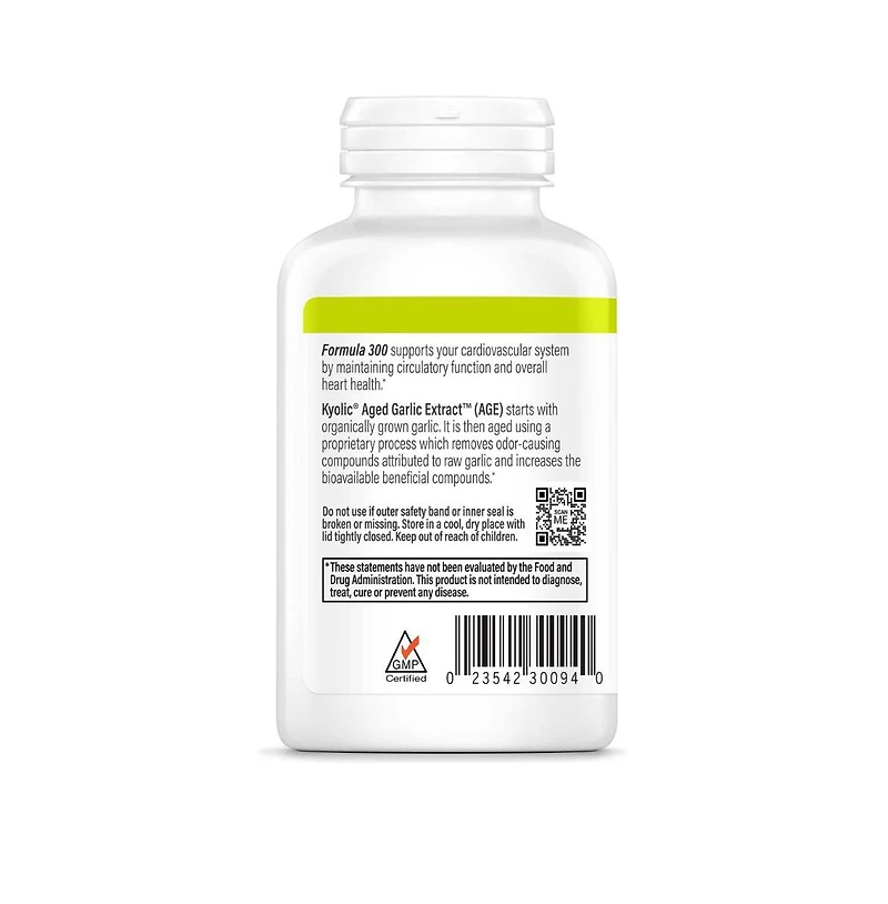Kyolic Aged Garlic Extract Formula 300, Cardiovascular Health