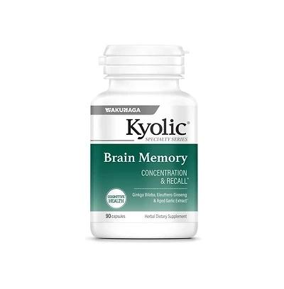 Kyolic Specialty Series Brain Memory, For Concentration and Recall, 90 Capsules
