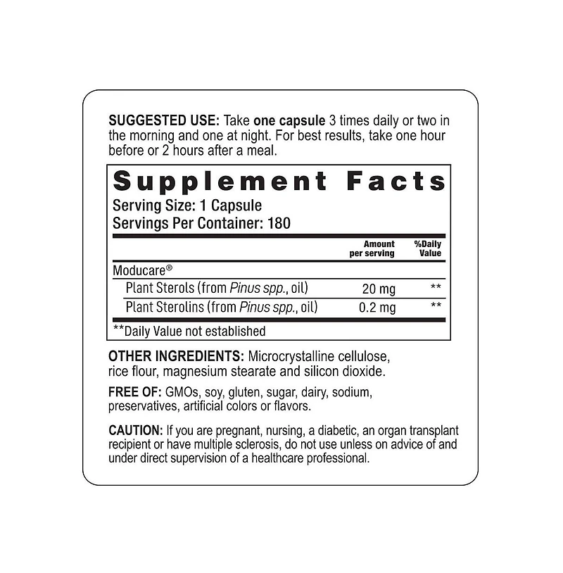 Moducare Daily Immune Support, Plant Sterol Dietary Supplement