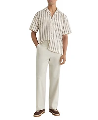 Reiss Men's Saint Lyocell Stripe Relaxed Cuban-Collar Shirt