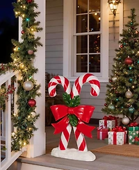 Glitzhome 24" Christmas Candy Cane Porch Decor