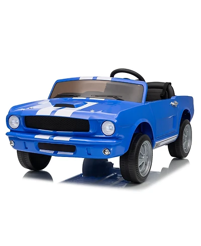 homfan 46.1 x 24.8 16.9 Inch Licensed Shelby Ride On Car for Kids 24V 2 Seater Electric Toy with Remote Outdoor Play