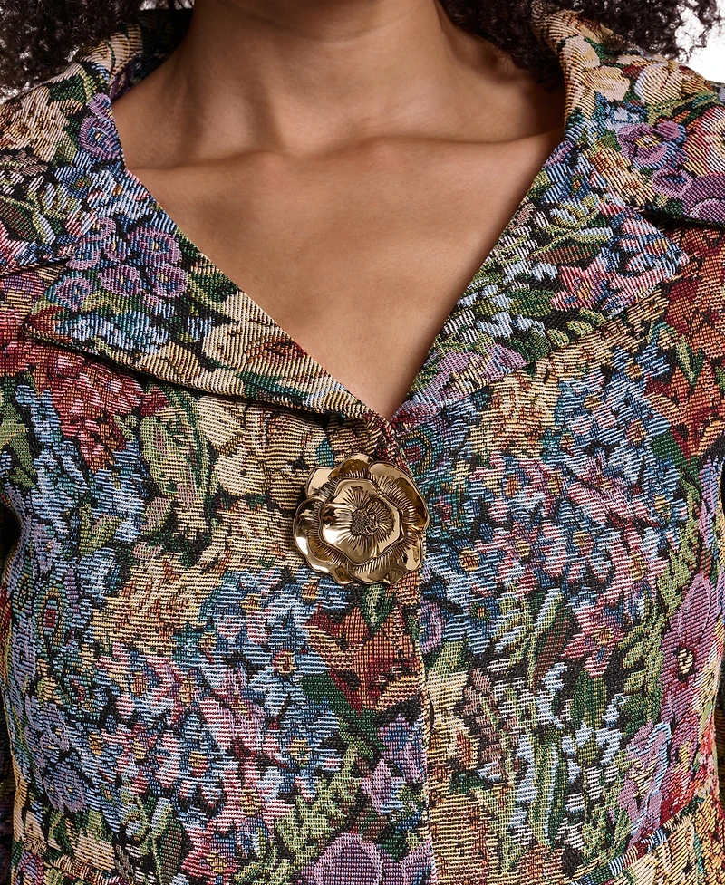 Karl Lagerfeld Paris Women's Floral Tapestry Jacket