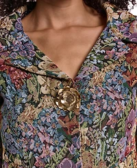 Karl Lagerfeld Paris Women's Floral Tapestry Jacket
