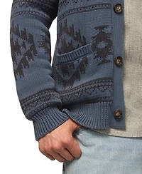 Lucky Brand Men's Southwestern Shawl Collar Cardigan Sweater