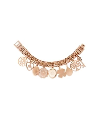 Anne Klein Women's Quartz Rose Gold-Tone Multi-Charm Bracelet Watch 18mm x 22mm