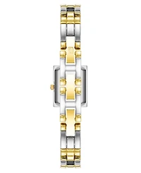 Anne Klein Women's Quartz Rectangle Two-Tone Alloy Metal Bracelet Watch 28mm x 16.3mm