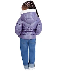 Michael Kors Toddler Girls' 2T-5T Pearlized Peplum Long-Sleeve Puffer Jacket
