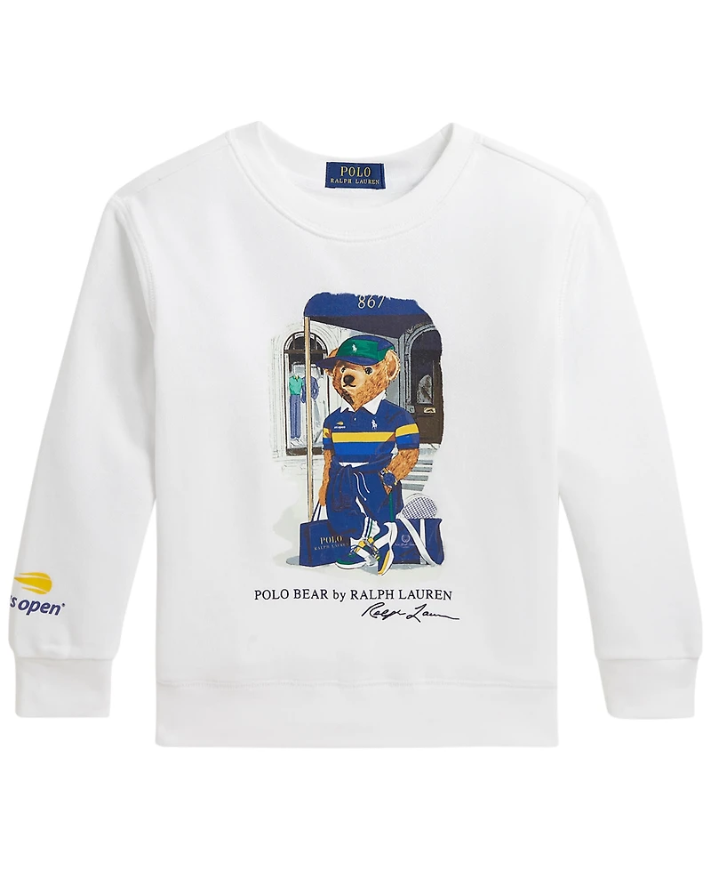 Polo Ralph Lauren Boys' 2T-7 Us Open Polo Bear Long-Sleeve Sweatshirt