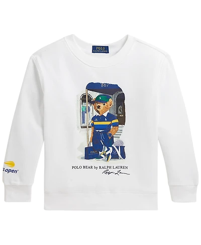 Polo Ralph Lauren Boys' 2T-7 Us Open Polo Bear Long-Sleeve Sweatshirt