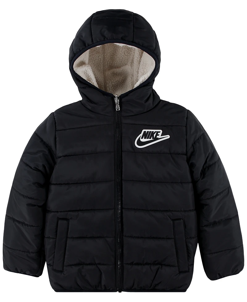 Nike Little Boys Reversible Faux-Sherpa Jacket