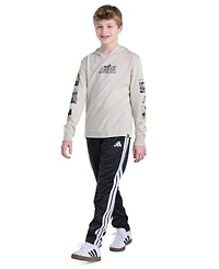adidas Boys' 8-20 Long-Sleeve Hooded Photoreal Sport T-Shirt