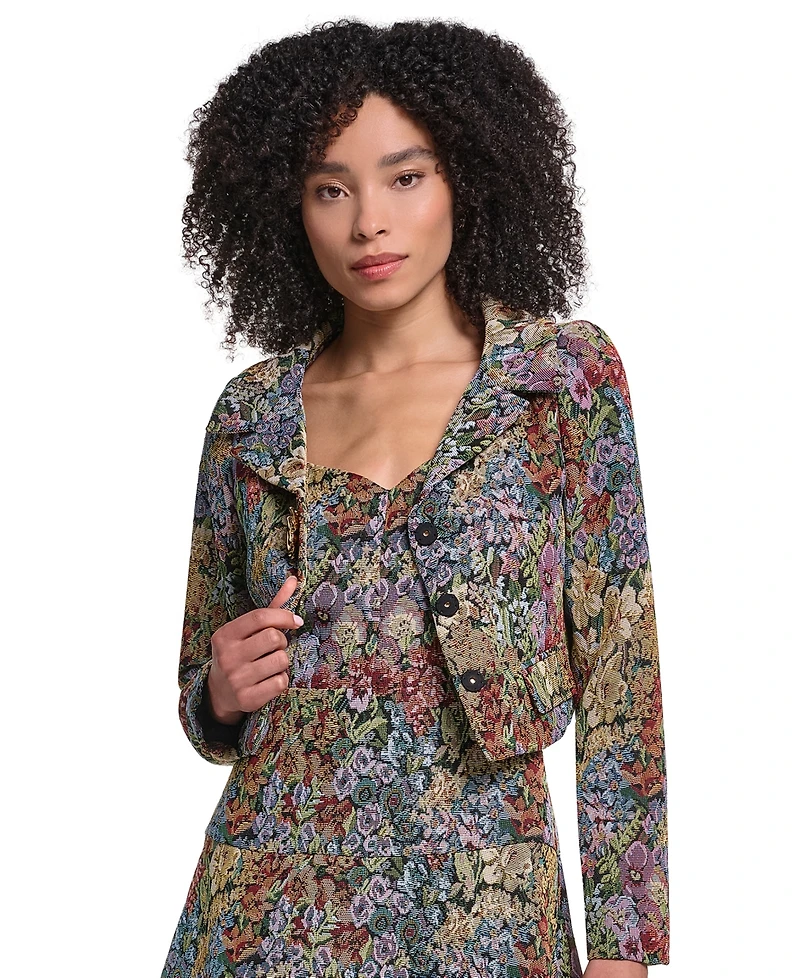 Karl Lagerfeld Paris Women's Floral Tapestry Jacket