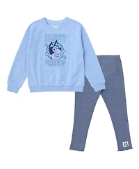 Bluey Girls' 5-12 2-Piece Sweatshirt and Leggings Set