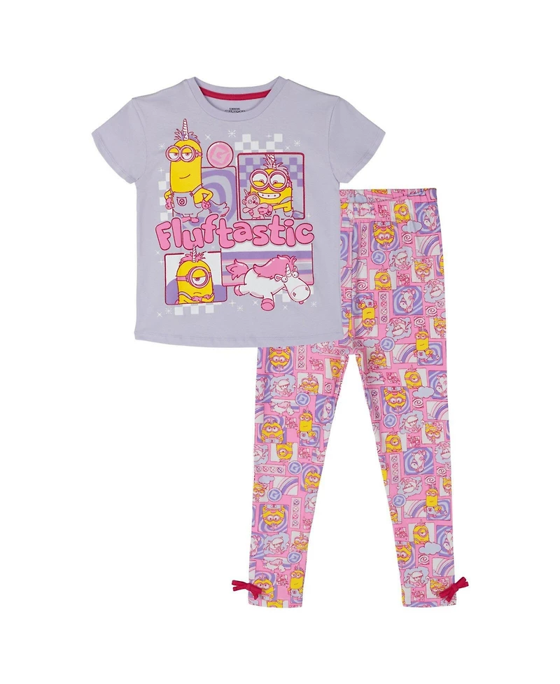 Minions Girl's (5-12) Two-Piece T-Shirt and Leggings Set