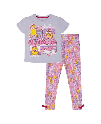 Minions Girl's (5-12) Two-Piece T-Shirt and Leggings Set