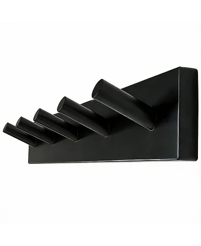 Yigii Bamboo 5-Peg Wall Rack for Coats, Hats, Towels