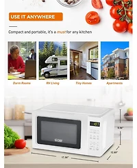 0.7 Cu. Ft.White Counter Top Microwave