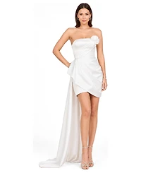 Lara Women's Beaded Faux-Wrap Bridal Gown