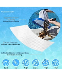 Xdovet Pool Net Heavy Duty Leaf Aluminum Frame Mesh Bag