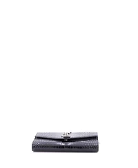 Pre-Owned Saint Laurent Uptown Chain Wallet Embossed Leather