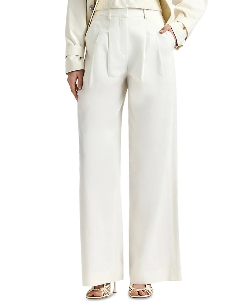 Derek Lam 10 Crosby Women's Juliana Mid-Rise Wide-Leg Trousers