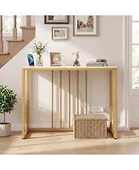 Slickblue Modern 39-Inch Console Table with Charging Station and Storage