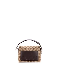 Pre-Owned Gucci Small Convertible Flap Crossbody Bag Gg Canvas