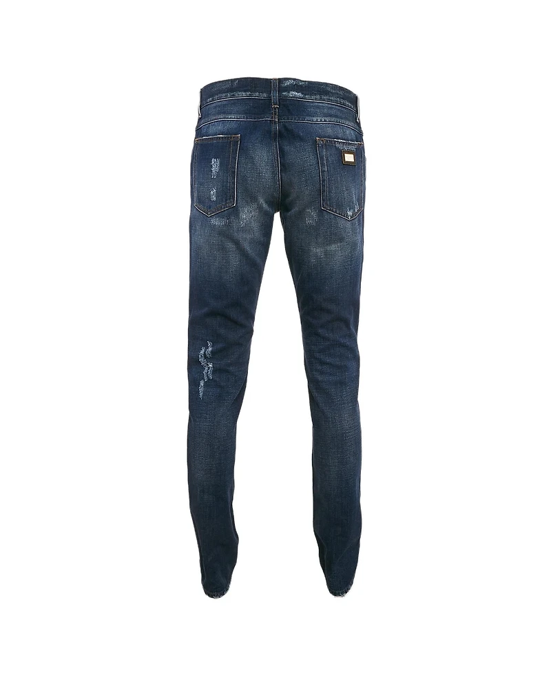 Pre-Owned Dolce & Gabbana Men's Distressed Denim Jeans
