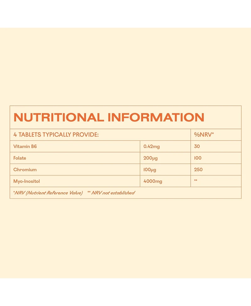 MyOva Myoplus - Myo-inositol Pcos Supplement - 4000mg Myo-Inositol, 200ug Folate and 100ug Chromium Daily Intake