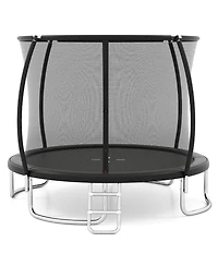 Gymax 10FT Outdoor Trampoline with Safety Enclosure Net Anti-Rust Galvanized Steel Frame