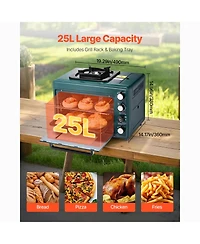 Vevor Outdoor Oven 2-in-1 Portable Gas Camping Stove Oven Combo Adjustable Fire