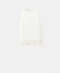 Mango Women's Lace Detail Knit Top