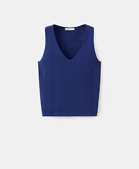 Mango Women's V-Neck Knit Top