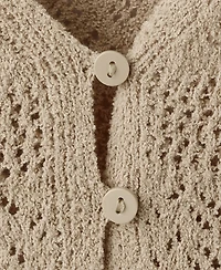 Mango Women's Buttons Crocheted Vest