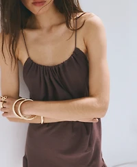 Mango Women's Gathered Neckline Knit Dress