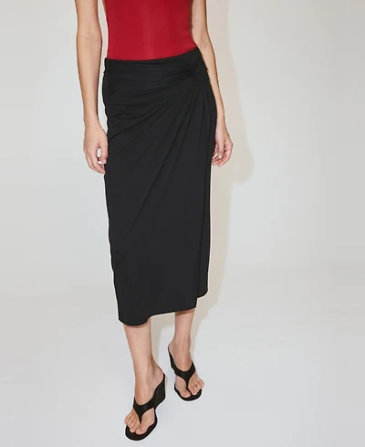Mango Women's Fitted Ruched Skirt