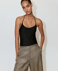 Mango Women's High-Waisted Lyocell Pants