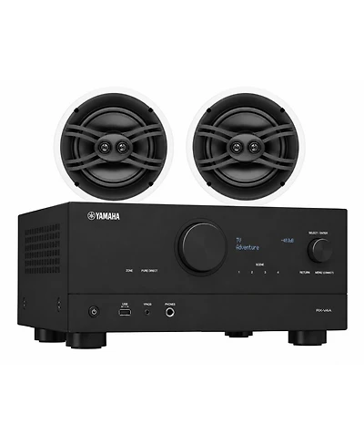 Yamaha Rx-V4A 5.2 Av Receiver with In-Wall Speaker Bundle