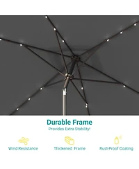 Sonkuki Enhance Your Outdoor Oasis with 10x6.5Feet Led Rectangular Patio Umbrella - Stylish, Durable, and Sun-Protective!
