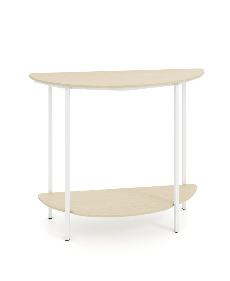 Slickblue Half Moon Entryway Console Table with Storage