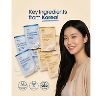 Lovery Under Eye Masks Duo - Korean Skincare Under Eye Pads with Vitamin C, E, Hyaluronic and Ceramide for Hydration and Brightening Treatment