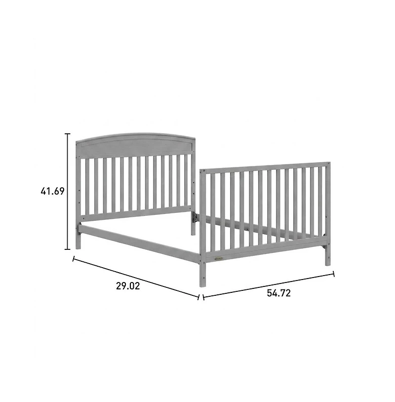 Graco Benton 5-in-1 Convertible Crib with Drawer (Pebble Gray)