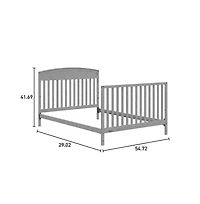 Graco Benton 5-in-1 Convertible Crib with Drawer (Pebble Gray)