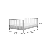 Graco Teddi 5-in-1 Convertible Crib with Drawer - Pebble Gray and White