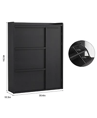 homfan Modern Shoe Storage Cabinet with 3 Flip Drawers and Single Door for Entryway, Hallway, and Living Room